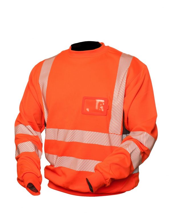 Priha huomiovärinen College paita oranssi/musta EN 20471 Lk.2