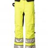 Hi-Vis STRETCH riipputaskuhousu kelta/musta EN 20471 lk.2 - Image 3