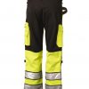 Hi-Vis STRETCH riipputaskuhousu kelta/musta EN 20471 lk.2 - Image 2