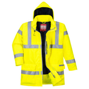 Portwest Bizflame Hi-Vis antistaattinen liekin kestävä sadetakki.