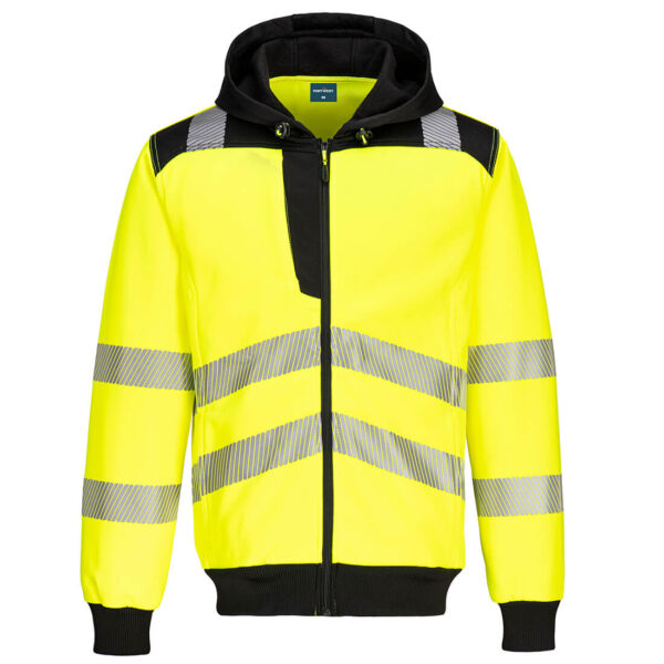 Portwest PW3 Hi-Vis vetoketjuhuppari