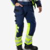 Fristads high vis Green rakentajan stretch housut 2643 - Image 3