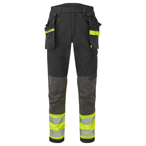 Portwest EV4 Hi-Vis 1-luokan joustavat housut irroitettavilla riipputaskuilla
